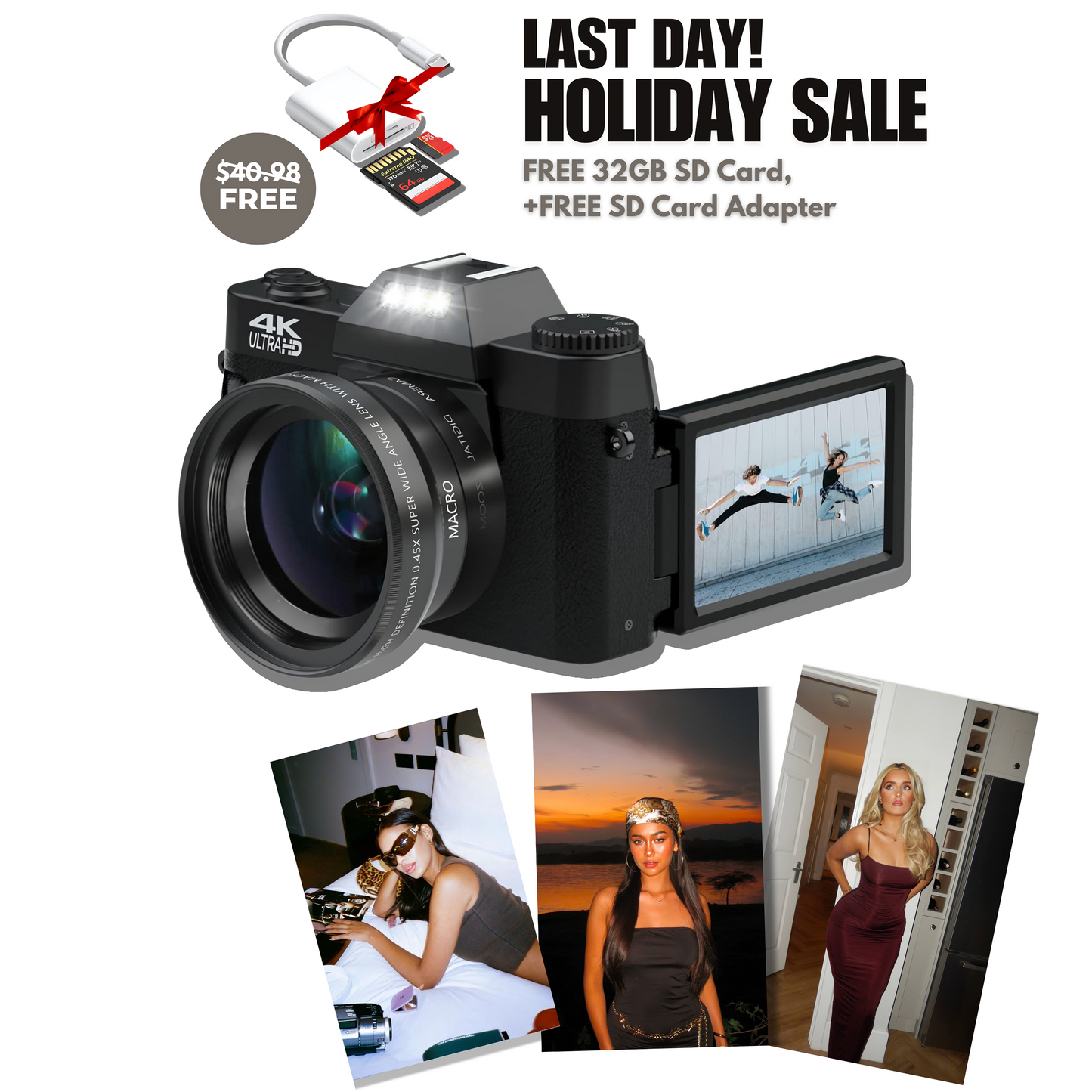 Viral Retro & Wide angle 4K Digital Camera