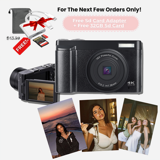 Snapaura® MaxShot – Retro 4K Digital Camera