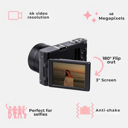 Snapaura® MaxShot – Retro 4K Digital Camera